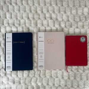 Blue, Pink, and Red Journals Set- Brand New